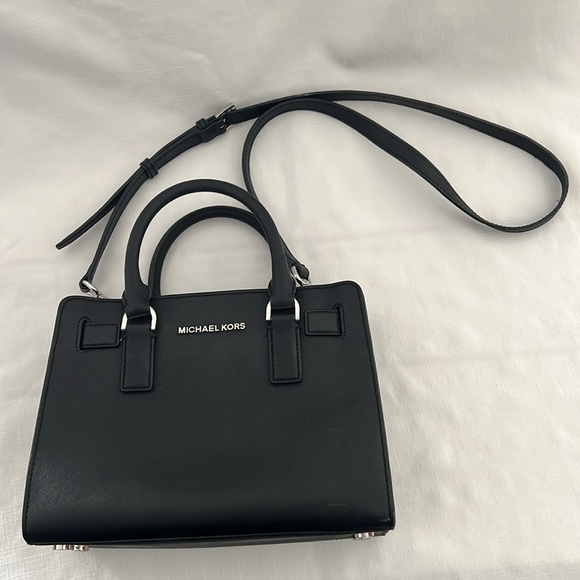 Michael Kors Handbags - Micheal Kors / Black Bag With Handles & Crossbody Strap